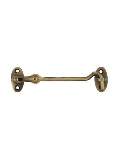 Solid-Brass 4 inch Hook and Eye in Antique Brass.